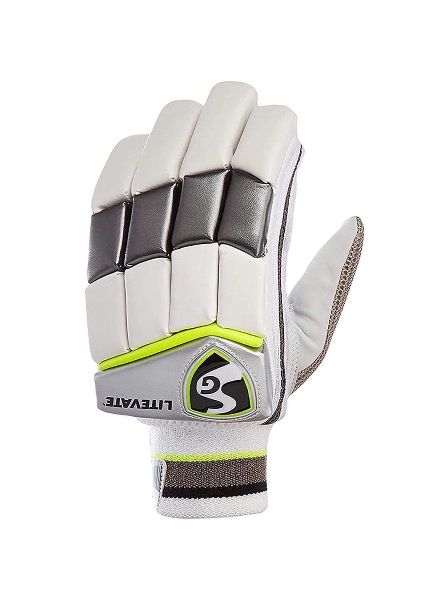 SG White Litevate RH Batting Gloves for Adult