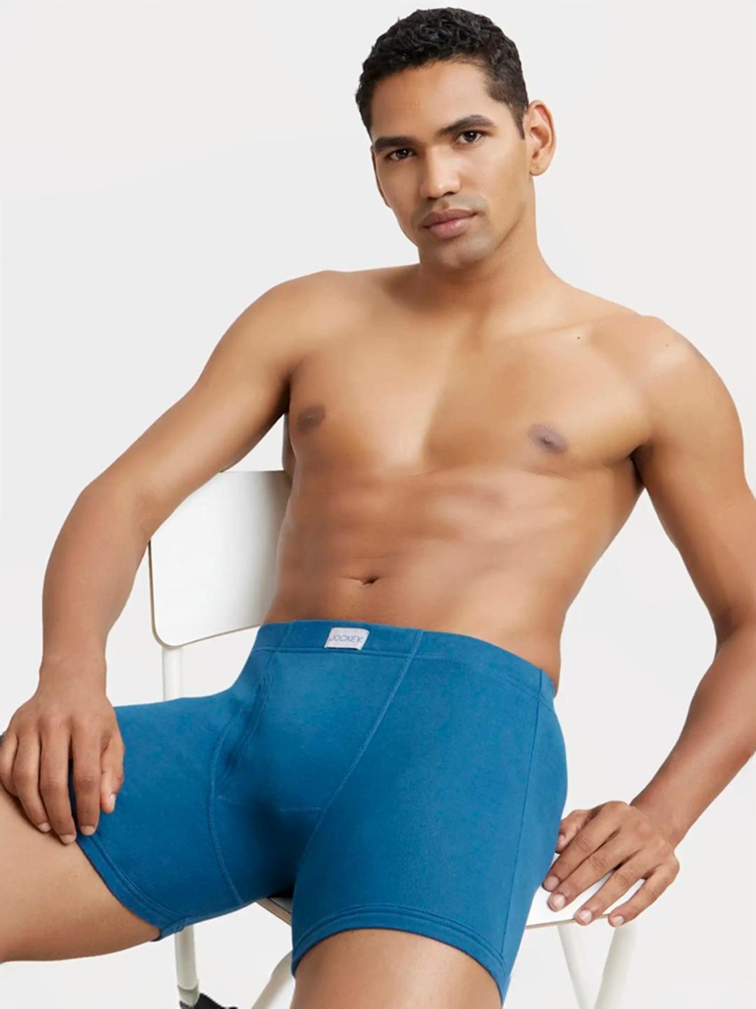 Jockey 8008 Men's Super Combed Cotton Rib Solid Boxer Brief with Concealed Waistband (Pack of 2)