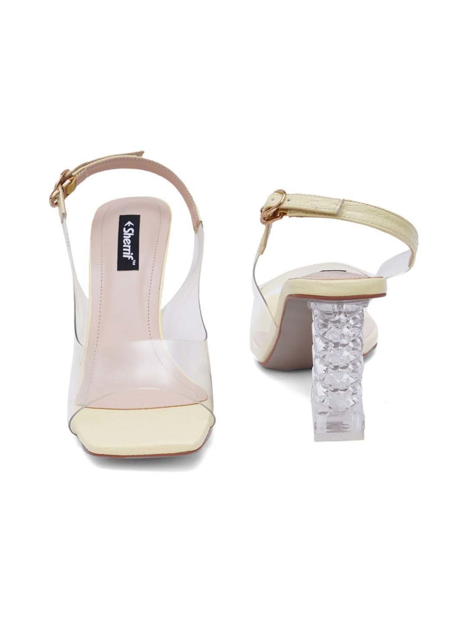 Sherrif Women's Yellow Back Strap Sandals