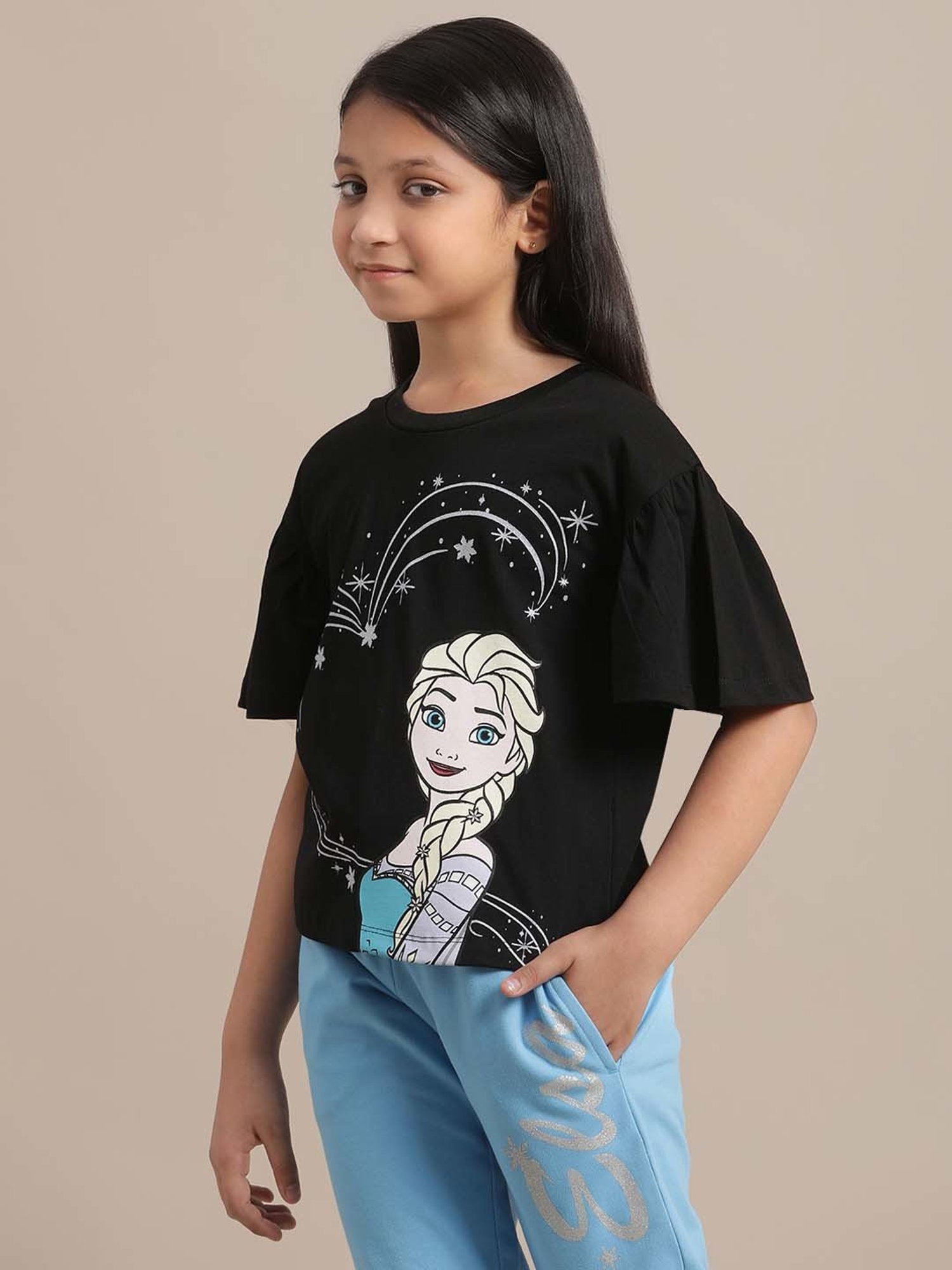 Kidsville Green Cotton Printed T-Shirt