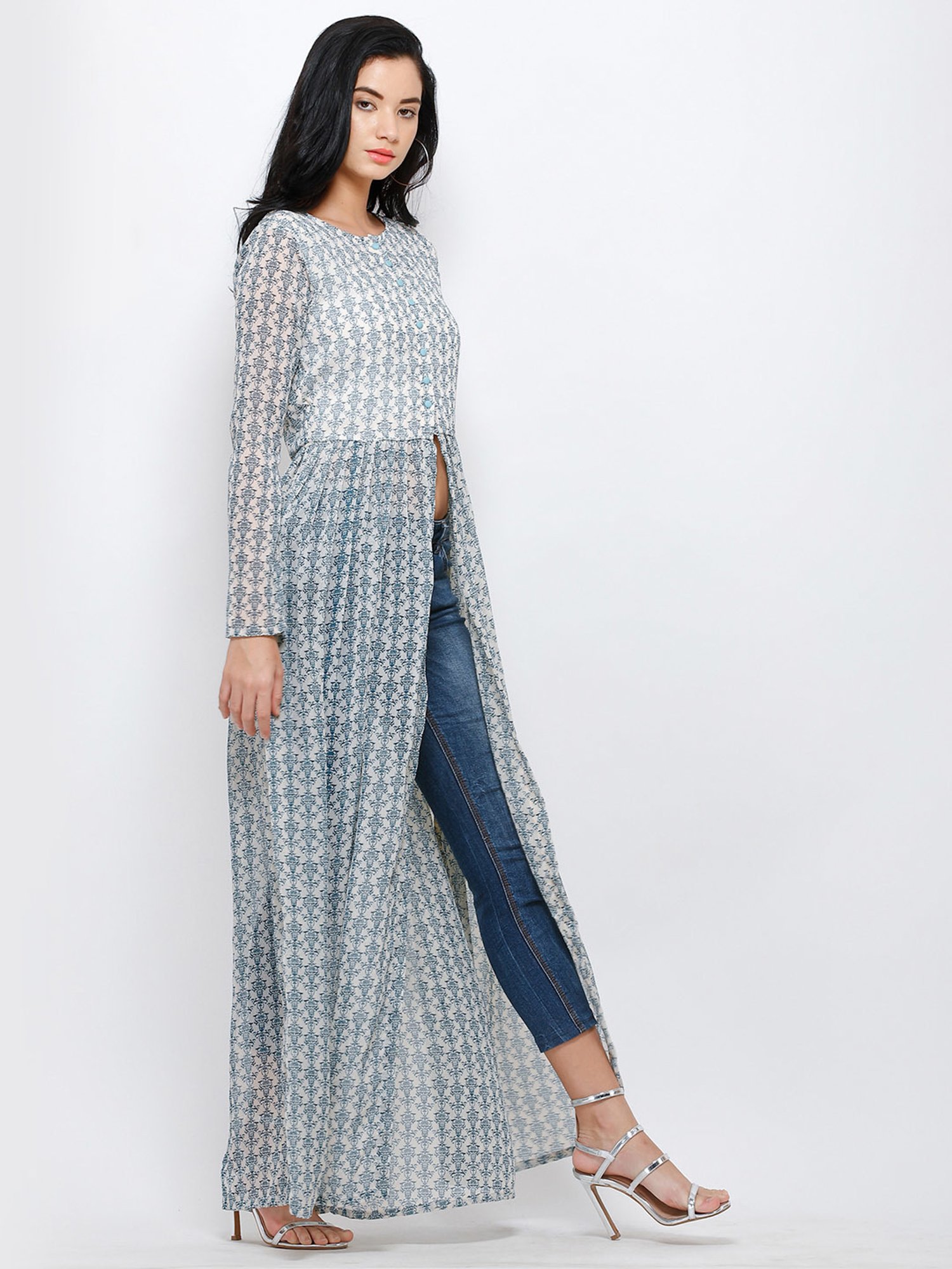 Cation White Floral Print Tunic