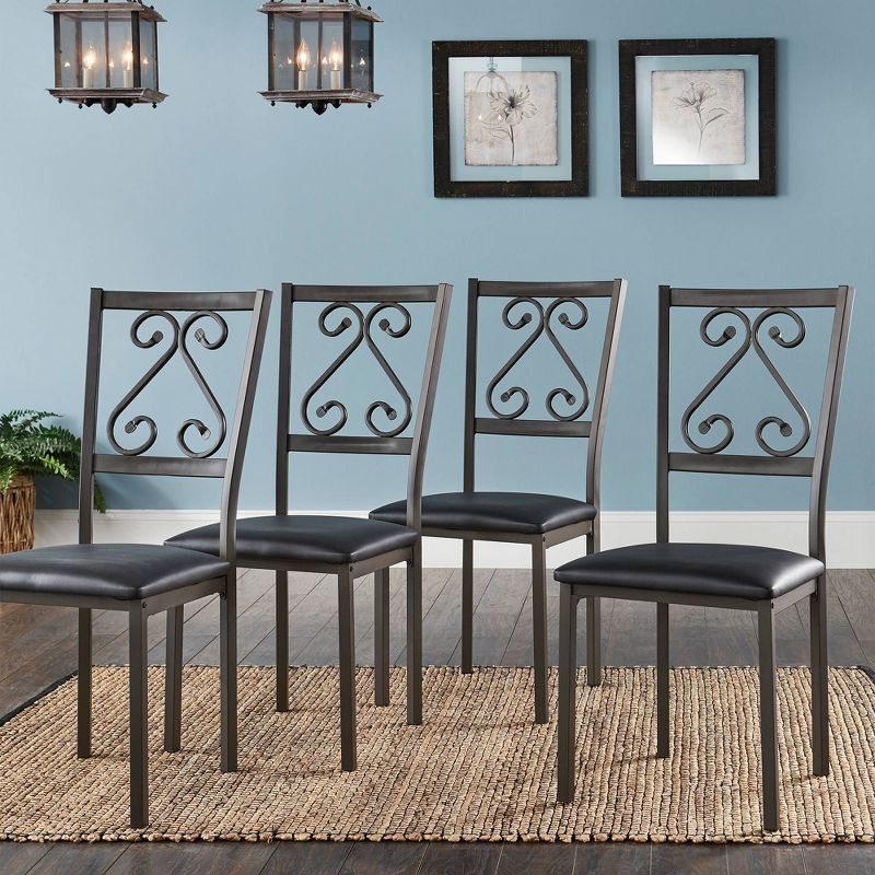 Set of 4 Ramona Side Chairs Brown - Inspire Q