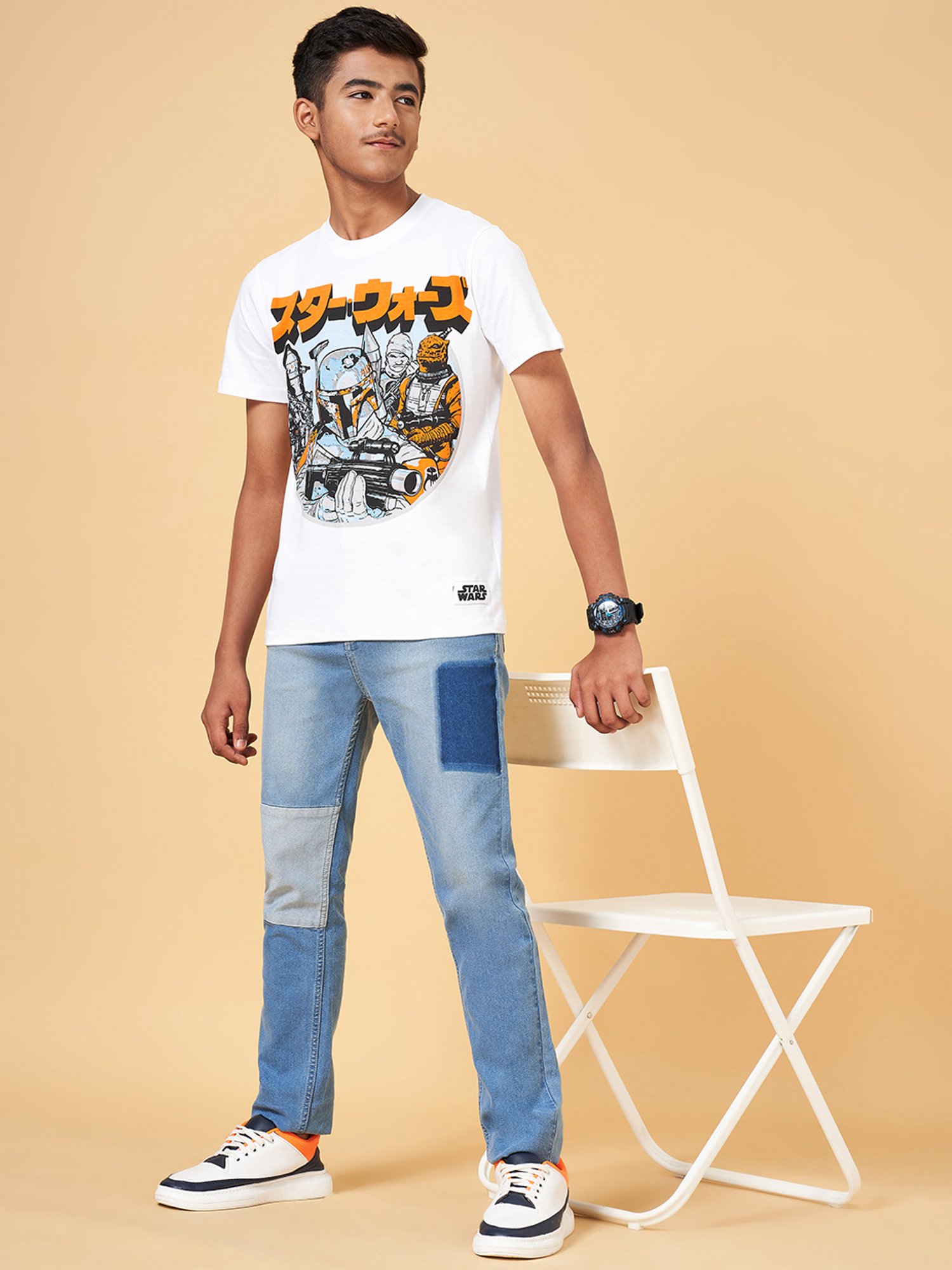 Coolsters by Pantaloons Kids White Printed Full Sleeves T-Shirt