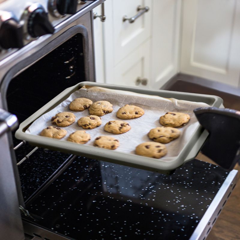 T-fal Simply Cook Nonstick Cookware, Roaster with Rack, 15", Gray