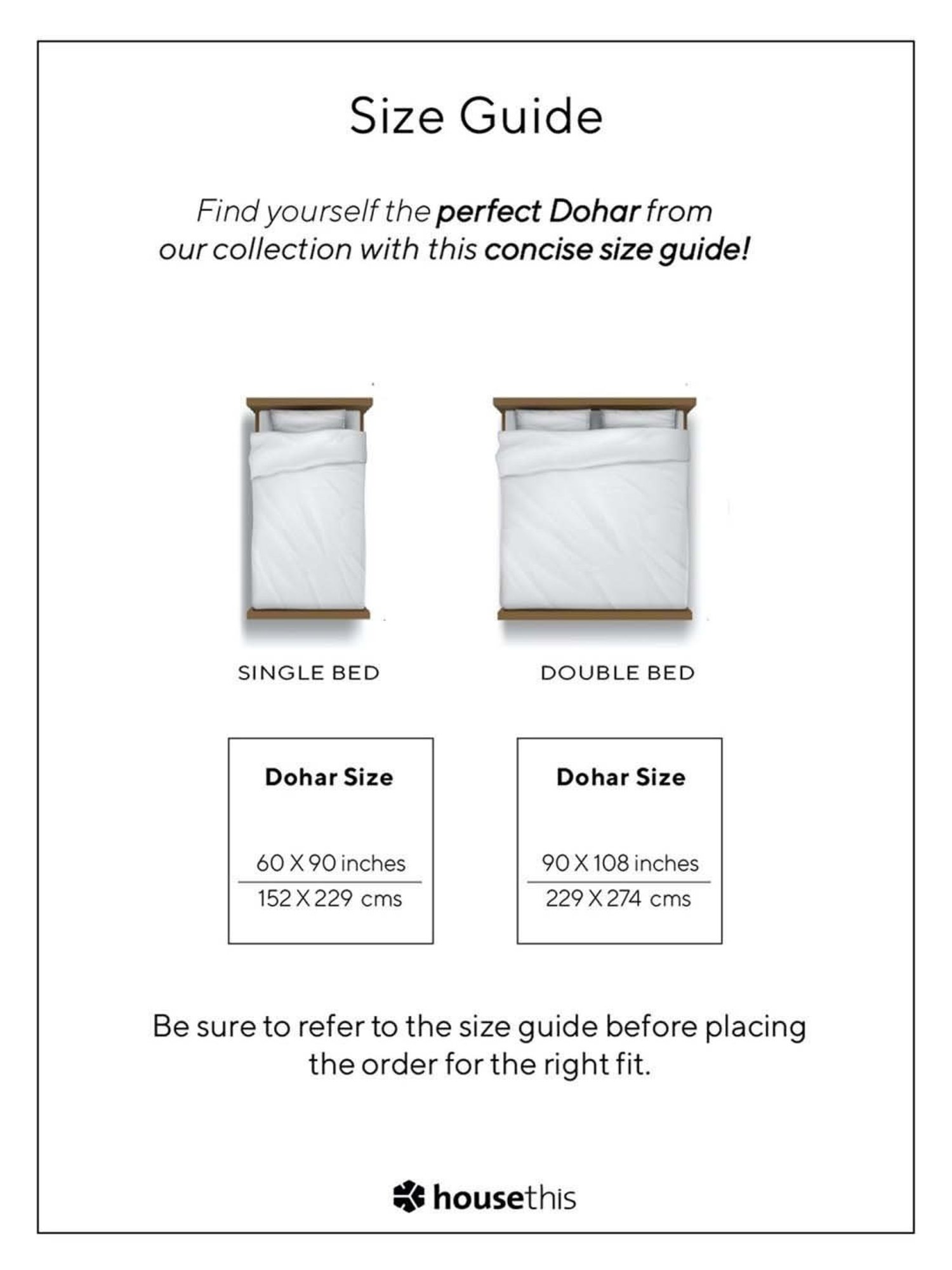 House This Gamathi Blue Cotton 144 TC Double Size Dohar