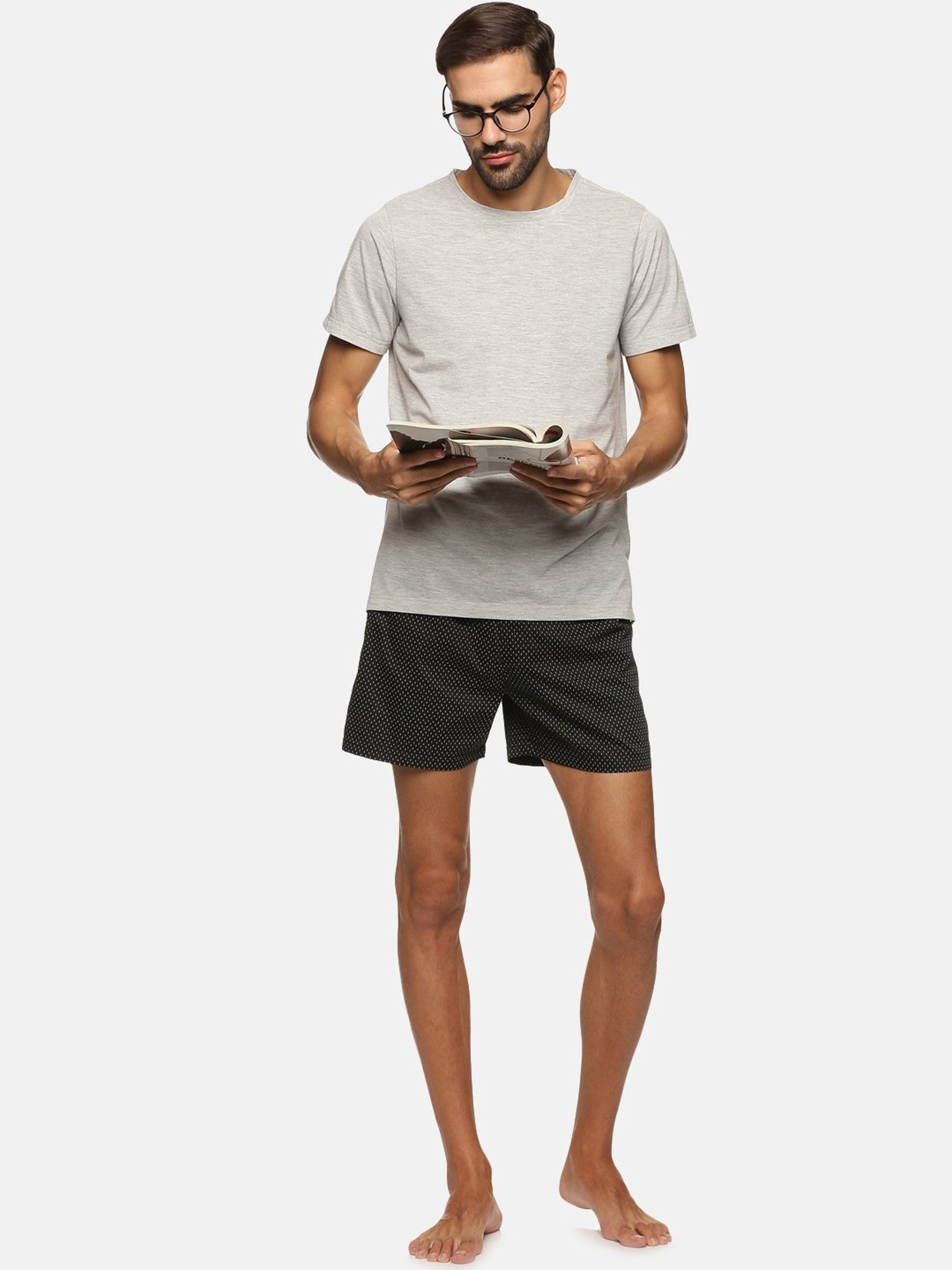 Don Vino Light Grey Regular Fit Crew T-Shirt