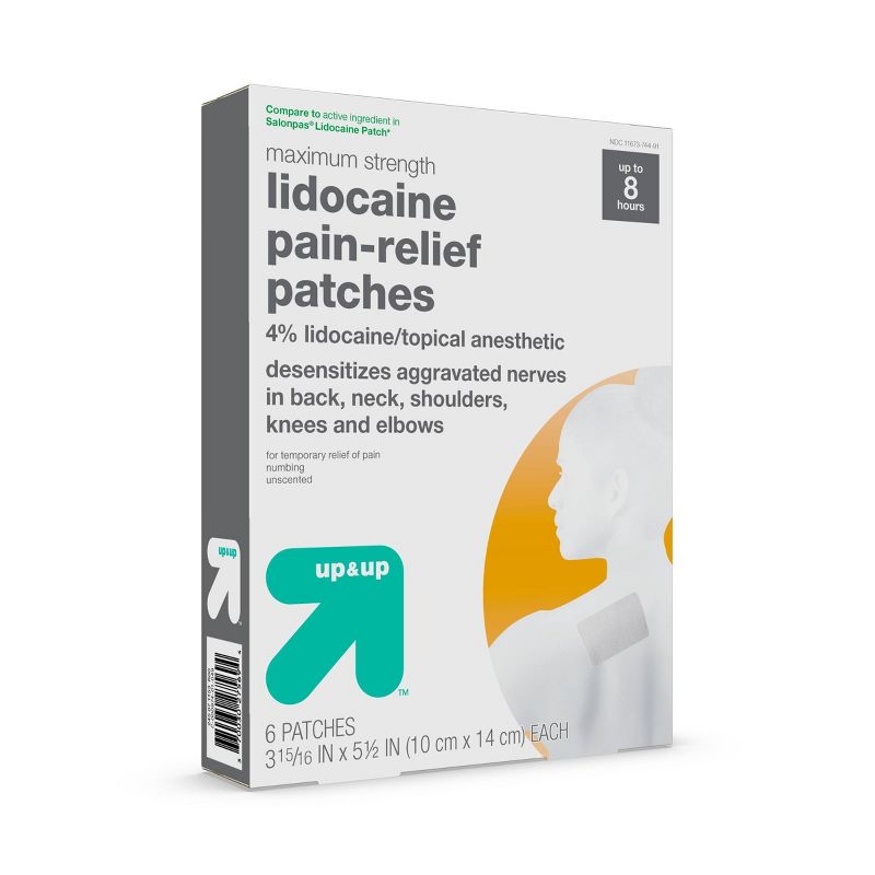 Lidocaine 4% Pain Relieving Gel Patch - 6ct - up & up™