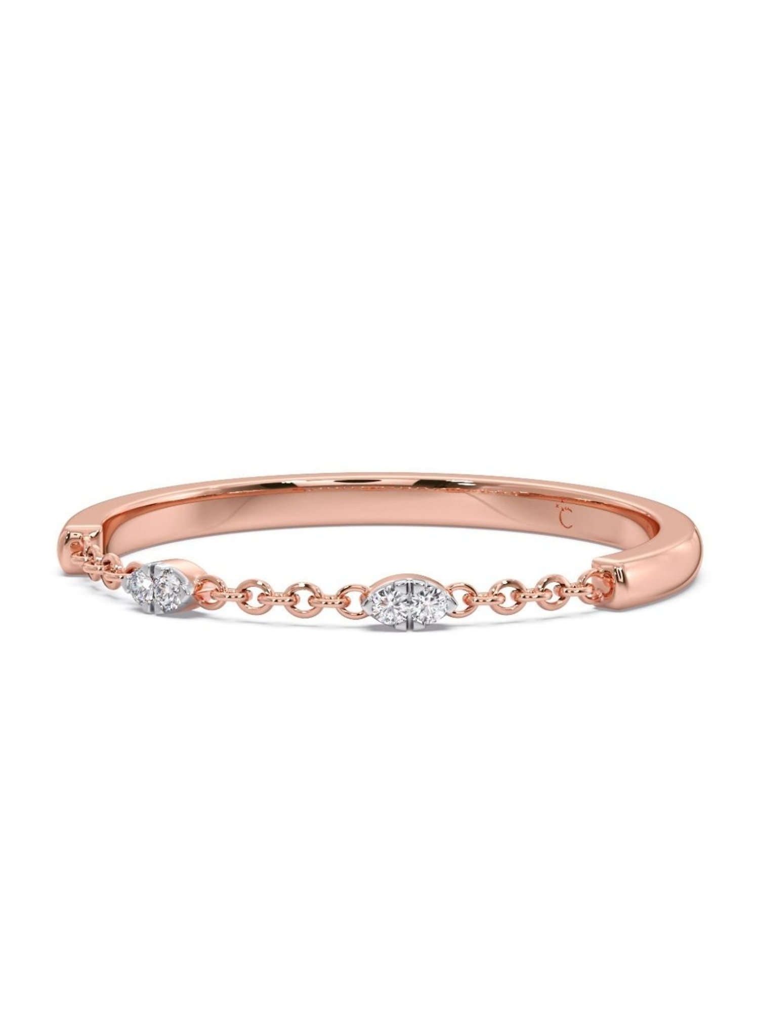 Candere by Kalyan Jewellers 18k Rose Gold & Diamond Ring for Women
