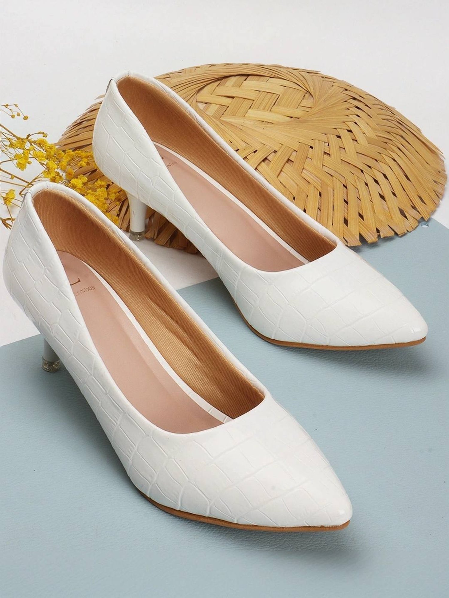 Carlton London Women's White Stiletto Pumps