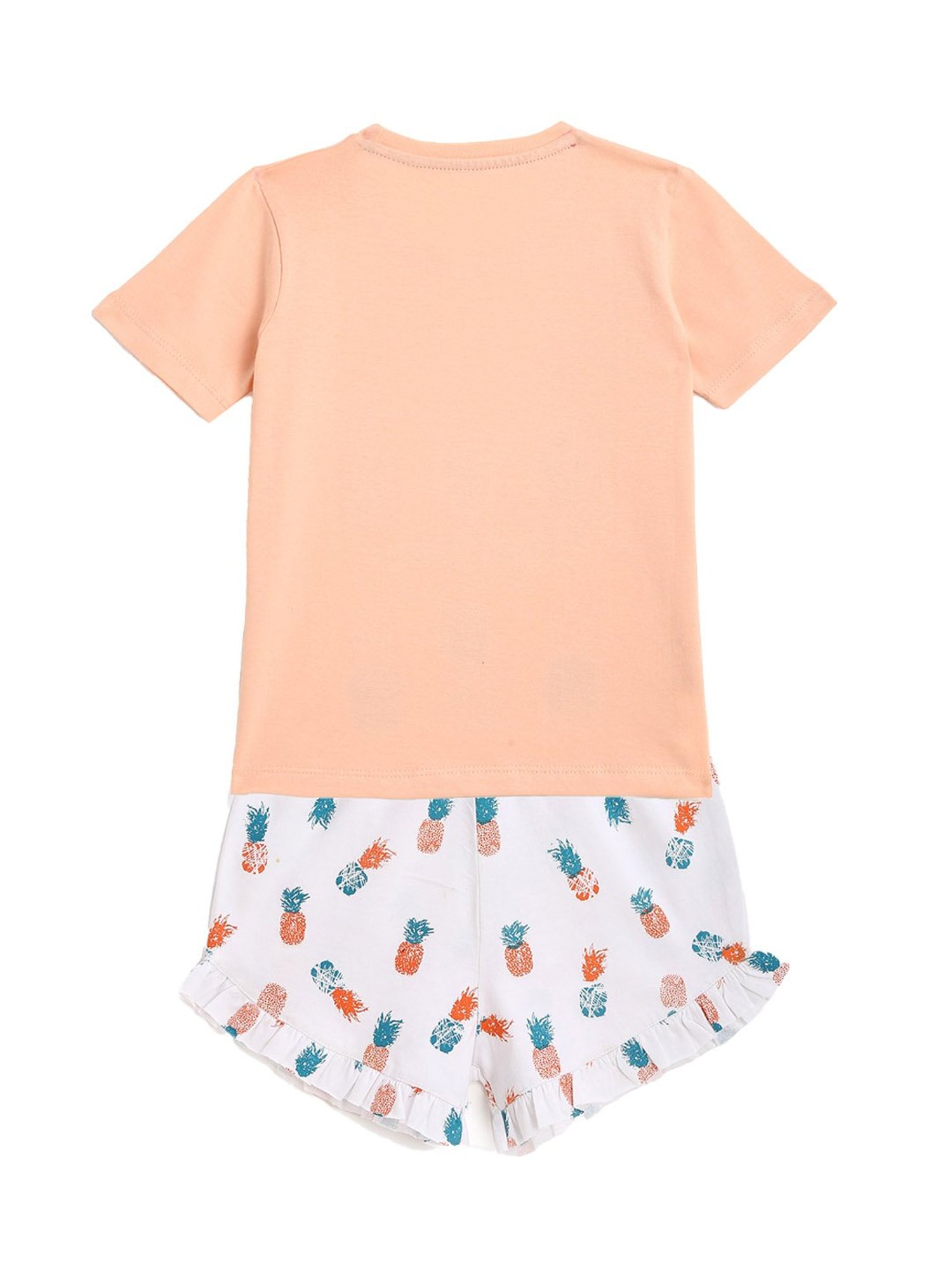 Kids Craft Mint Green & White Printed T-Shirt with Shorts