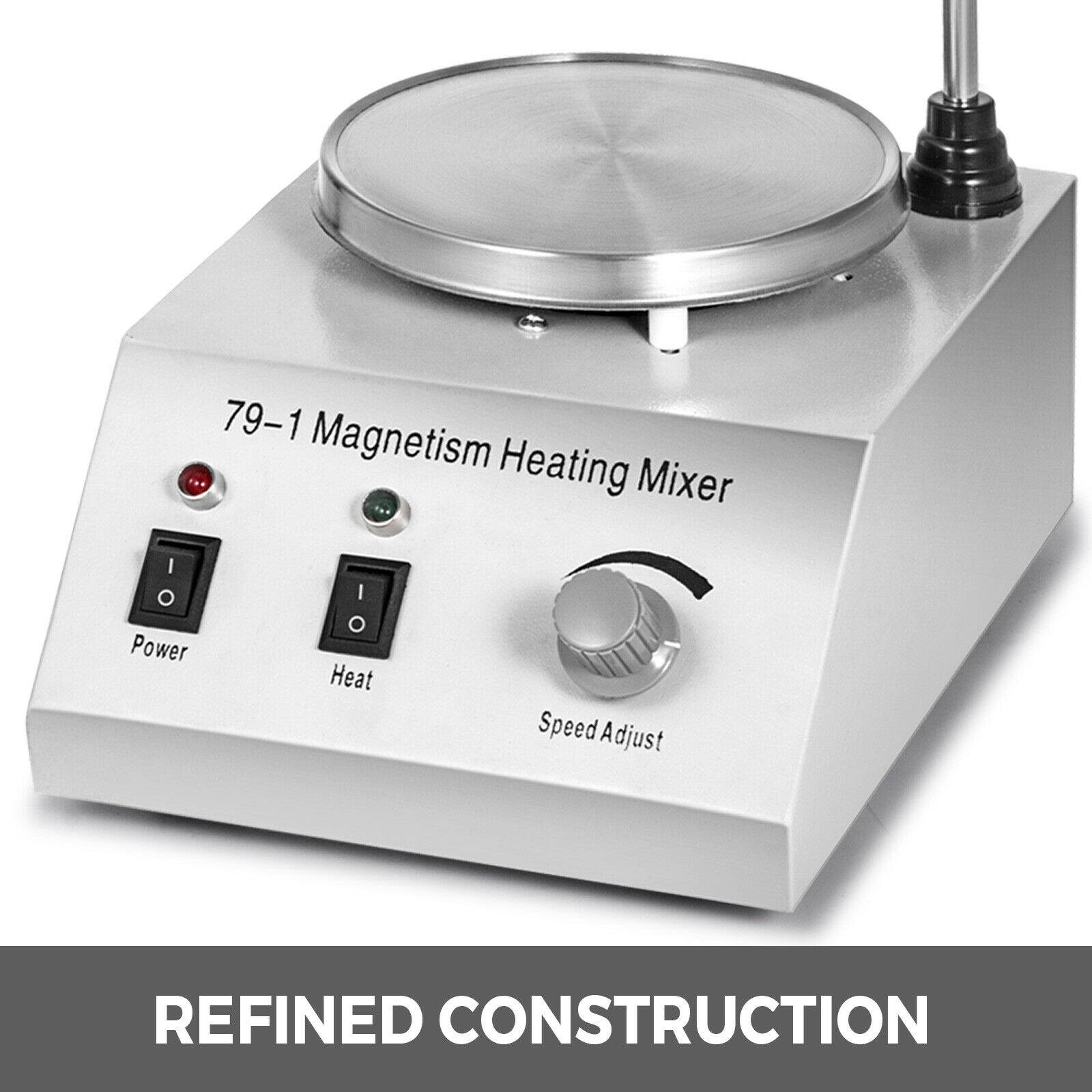 79-1 Hot Plate Magnetic Stirrer Mixer Stirring Lab 1L Dual Control 0-2400r/min
