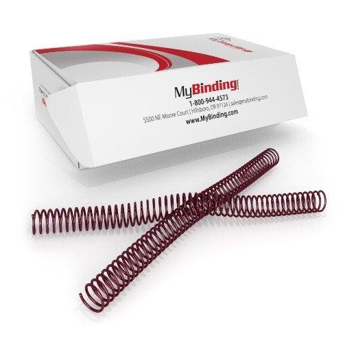 Burgundy 4:1 Pitch Plastic Spiral Binding Coil - 100pk (20mm ~ 172 Sheets)