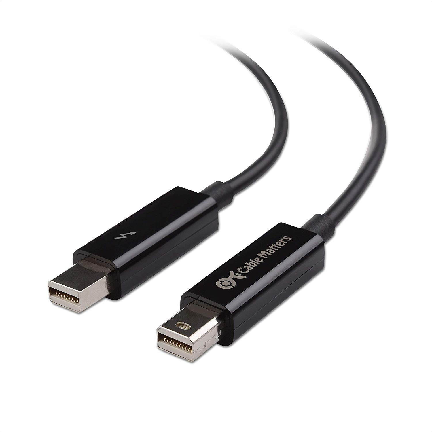 Certified Cable Matters Thunderbolt Cable (Thunderbolt 2 Cable) in Black 6.6 Feet