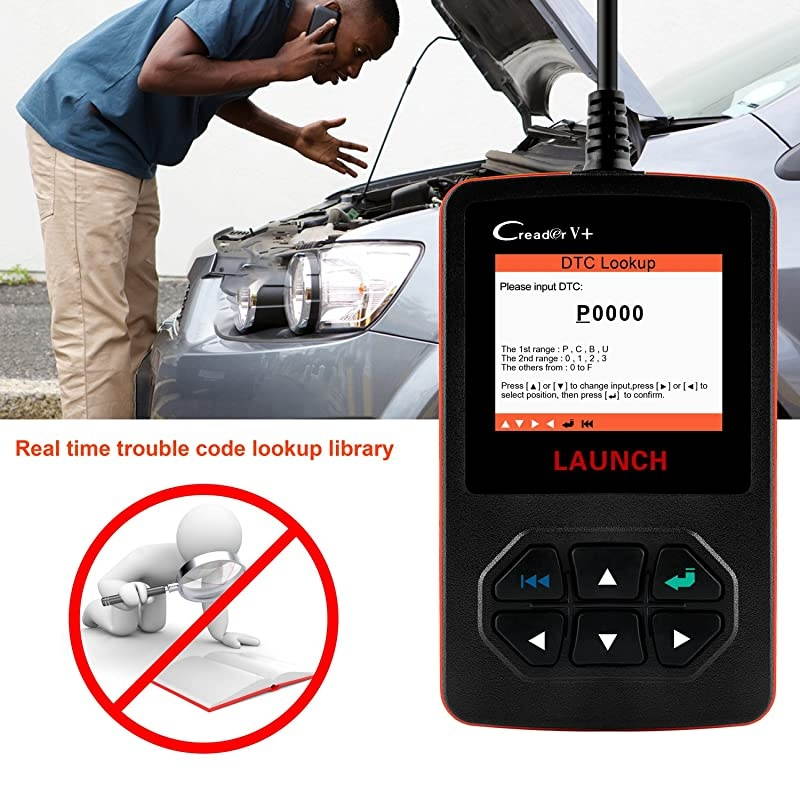 X431 OBD2 Scanner Creader V Plus Car Code Reader Diagnostic OBDII Leak Detection Tool