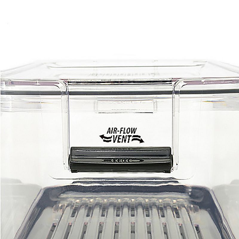 Progressive International Prepworks ProKeeper Food Storage Container Set, 3 Piece, Clear Containers with Gray Sealed Tight Lids