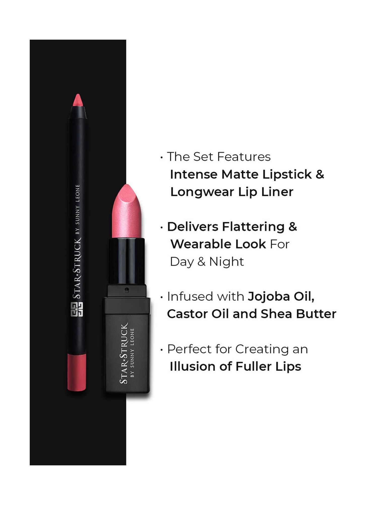 StarStruck By Sunny Leone Intense Matte Lip Color & Lip Liner Berry Glimmer