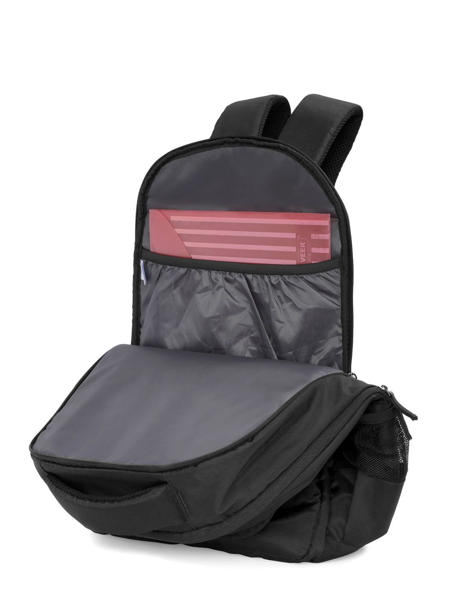 United Colors of Benetton Coppen Black Polyester Solid Backpack - 21 Ltrs