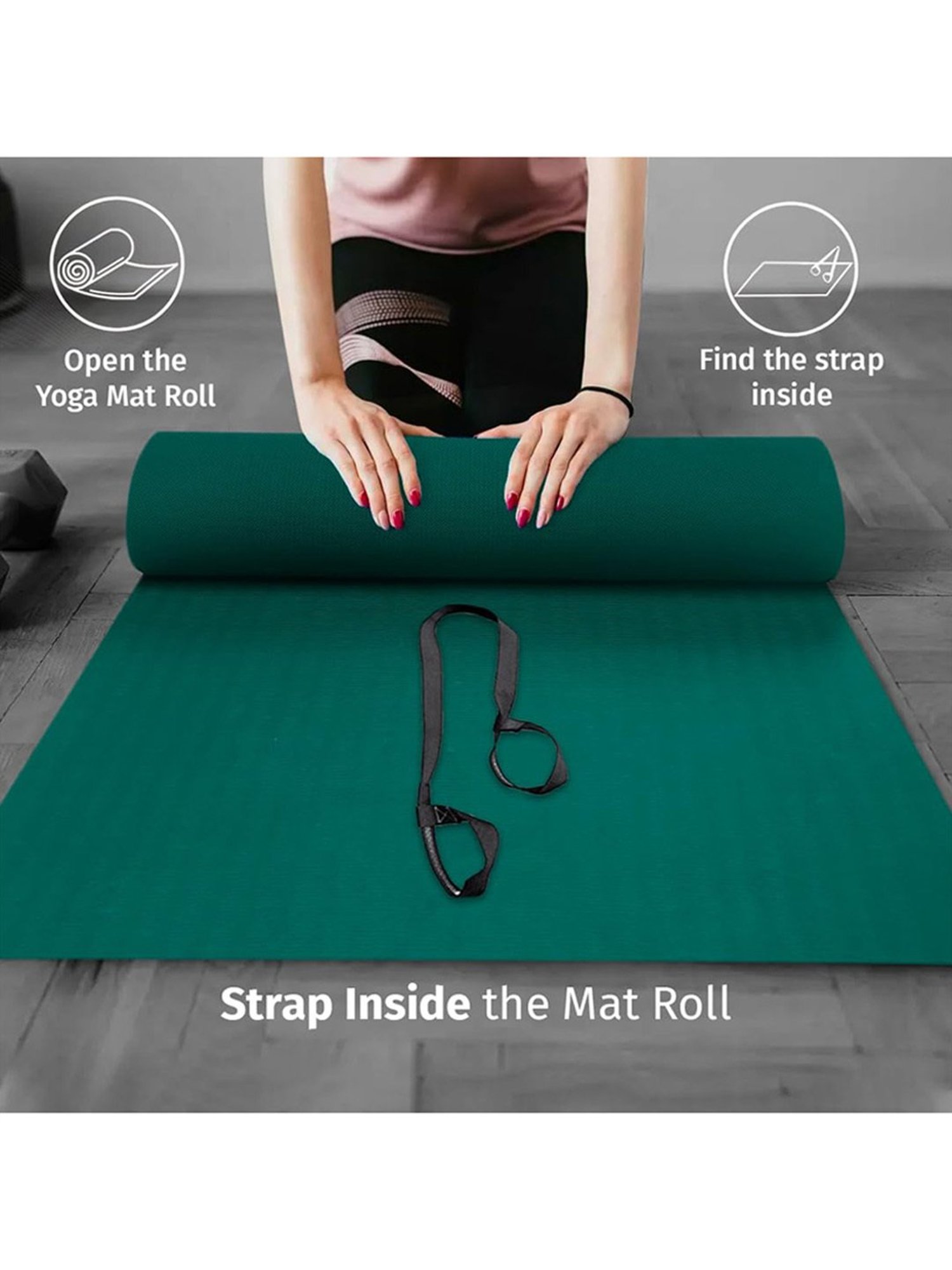 Vifitkit Anti-Skid Yoga Mat (Bottle Green) Size - 4mm