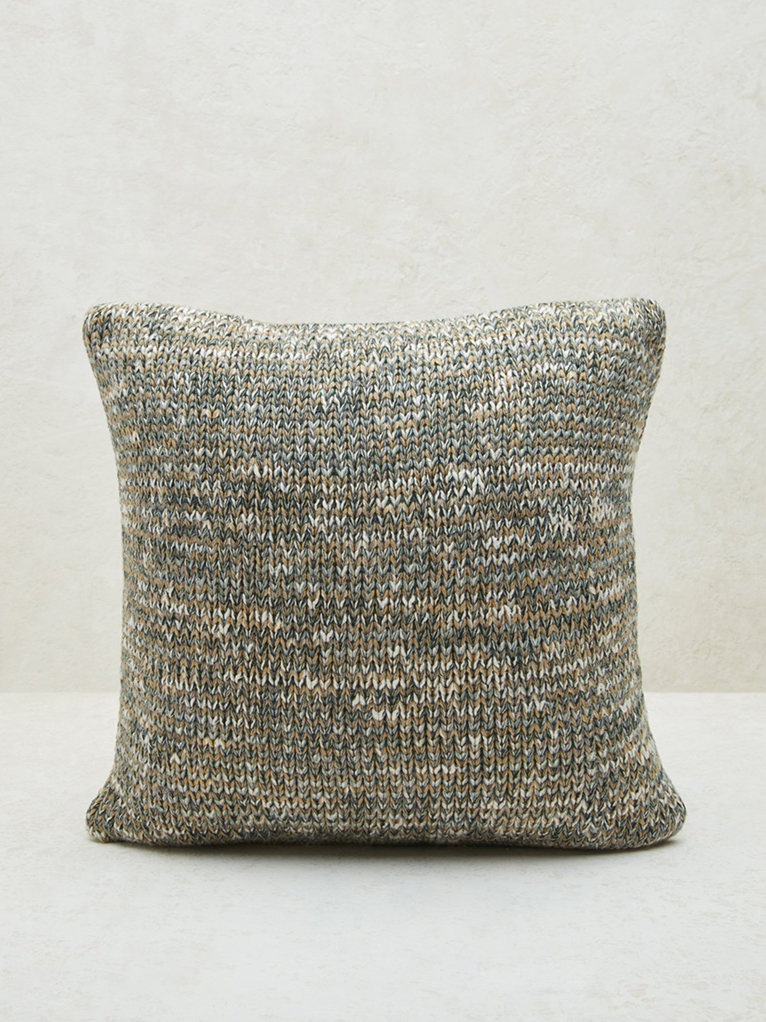 Westside Home Green Melange Woven Design Cushion Cover