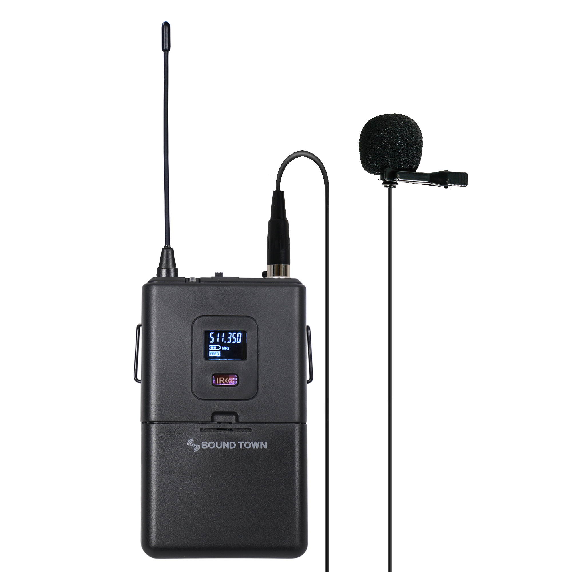 Sound Town 200-channel Professional UHF Wireless Microphone System with 2 Lavalier Mics, for Church, School, Business Meeting, Party (SWM20-U2LL)