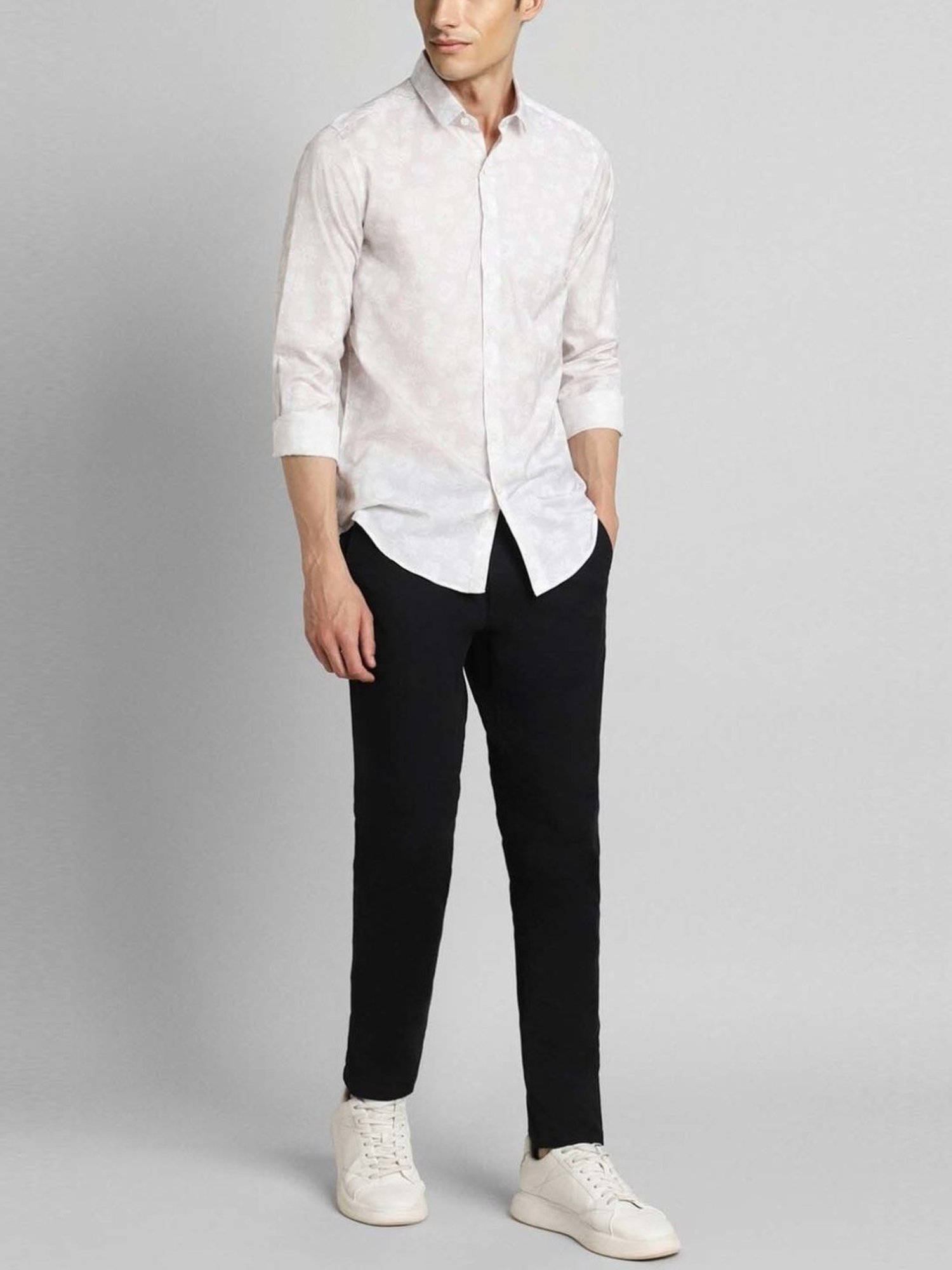 Simon Carter London Pink Printed Slim Fit Shirt