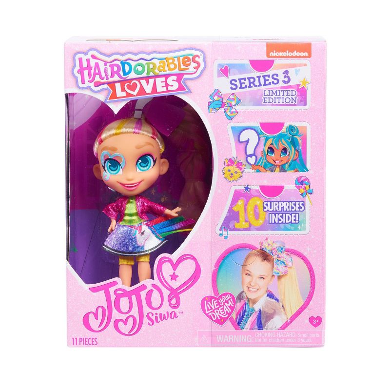 Nickelodeon JoJo Siwa Hairdorables Loves Limited Edition Pink Jacket Doll Series 3