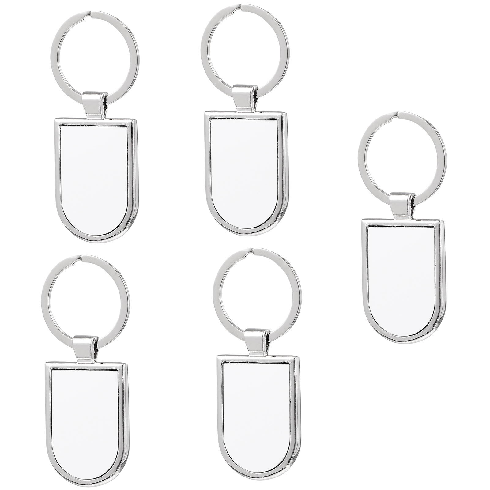 5pcs Sublimation Keychain DIY Key Ring Blank Key Chain Metal Key Ring Ornament