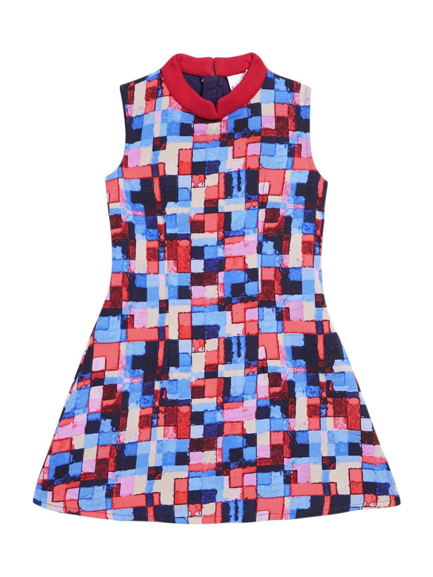 Butterfly Blush Kids Pink & Red Cotton Printed Dress