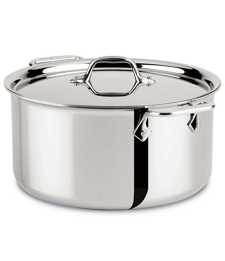 All-Clad D3 Stainless Steel 3-Ply Bonded Cookware 8-Quart Stockpot with Lid