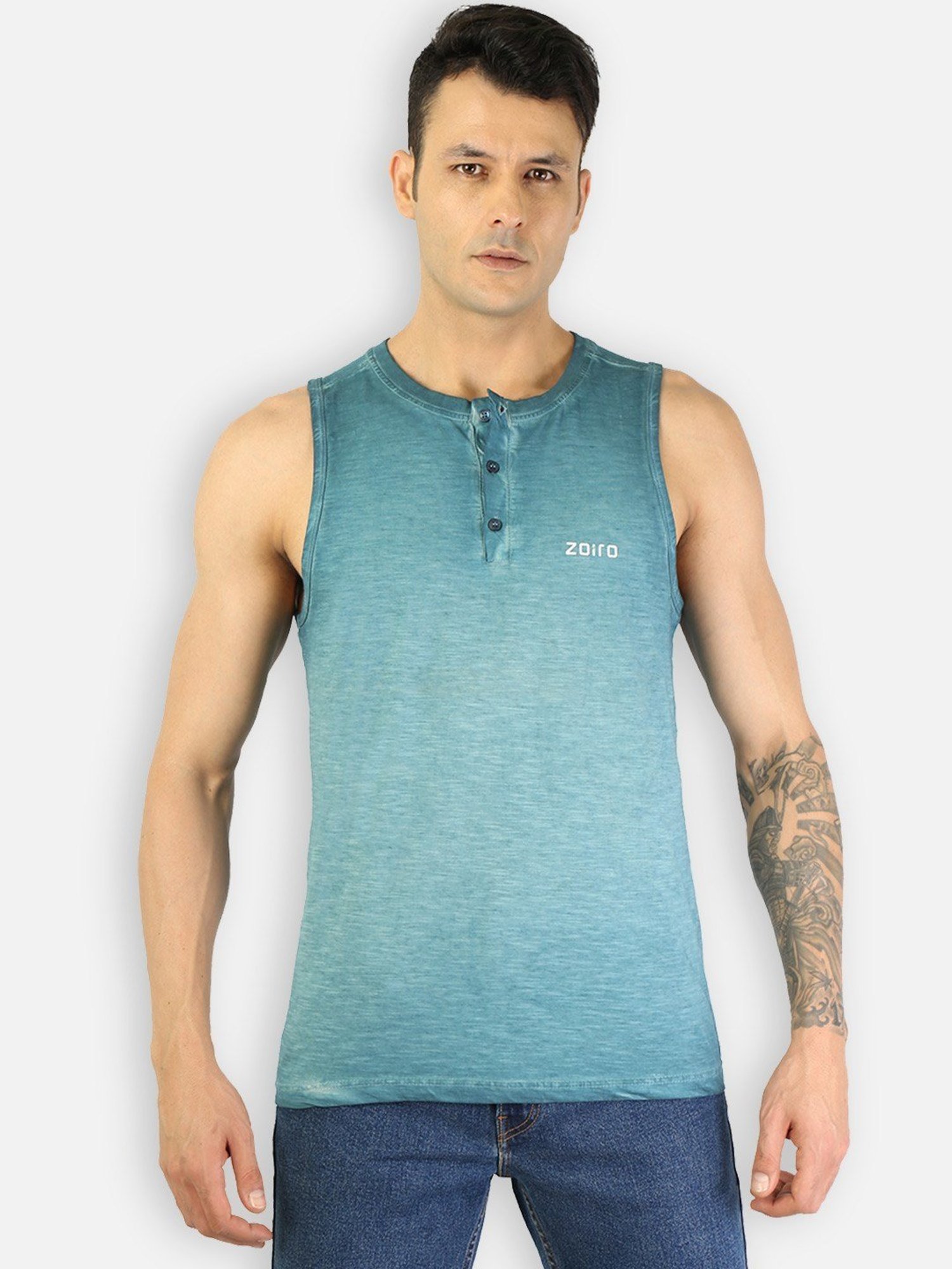 Zoiro Castle Rock & Petrol Regular Fit Vest - Pack Of 2