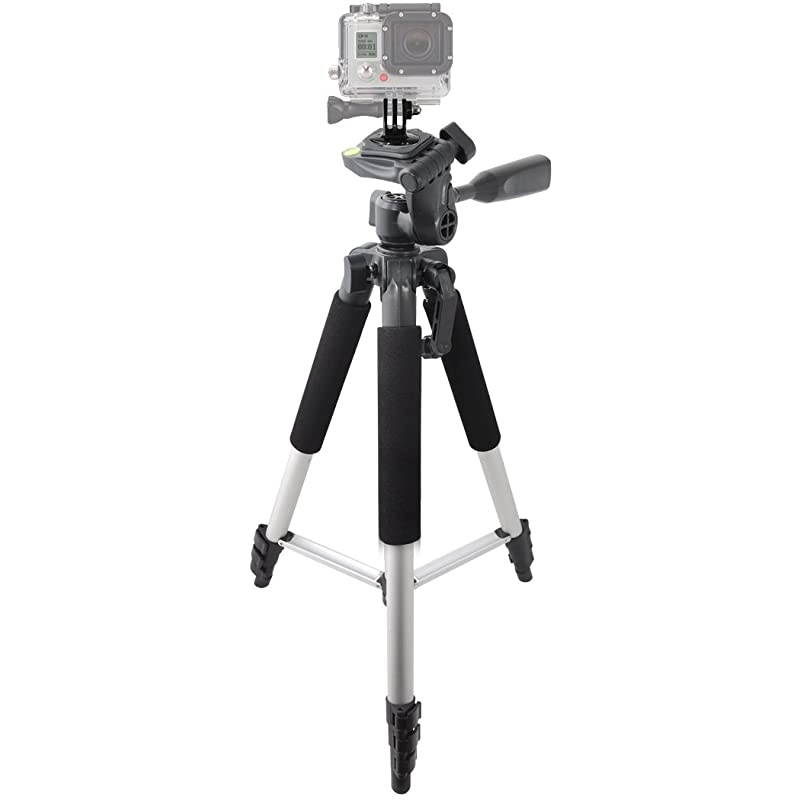 57quot Inch Aluminum Tripod + Tripod Mount for ALL GoPro HERO Cameras +  Microfiber Cloth