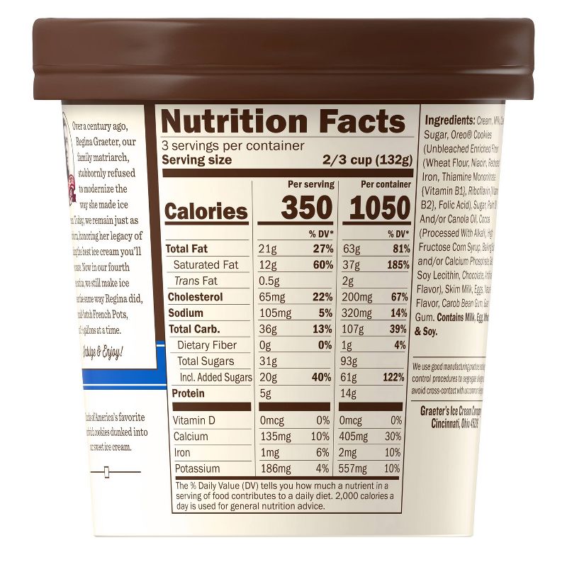 Graeter's Cookies & Cream Ice Cream - 16oz