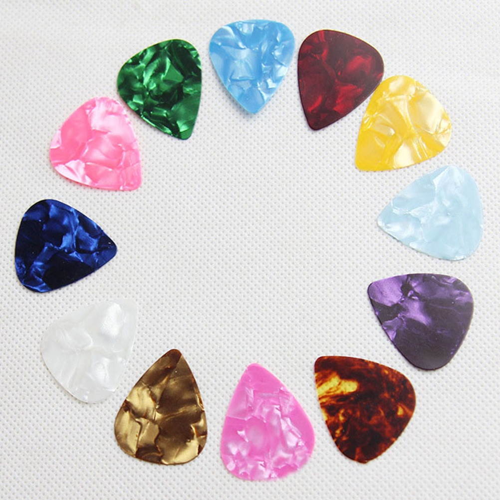 20PCS Thin Guitar Picks 0.46mm Celluloid Guitar Plectrum Sharpnel for Ukulele Guitar