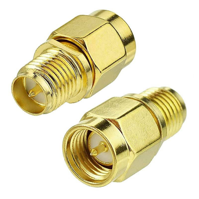 24GHz 5GHz Dual Band WiFi Antenna RPSMA Male Connector with SMA Male to RPSMA Female Adapter 2Pack for PCIE WiFi Network Card USB WiFi Adapter Wireless Router Hotspot