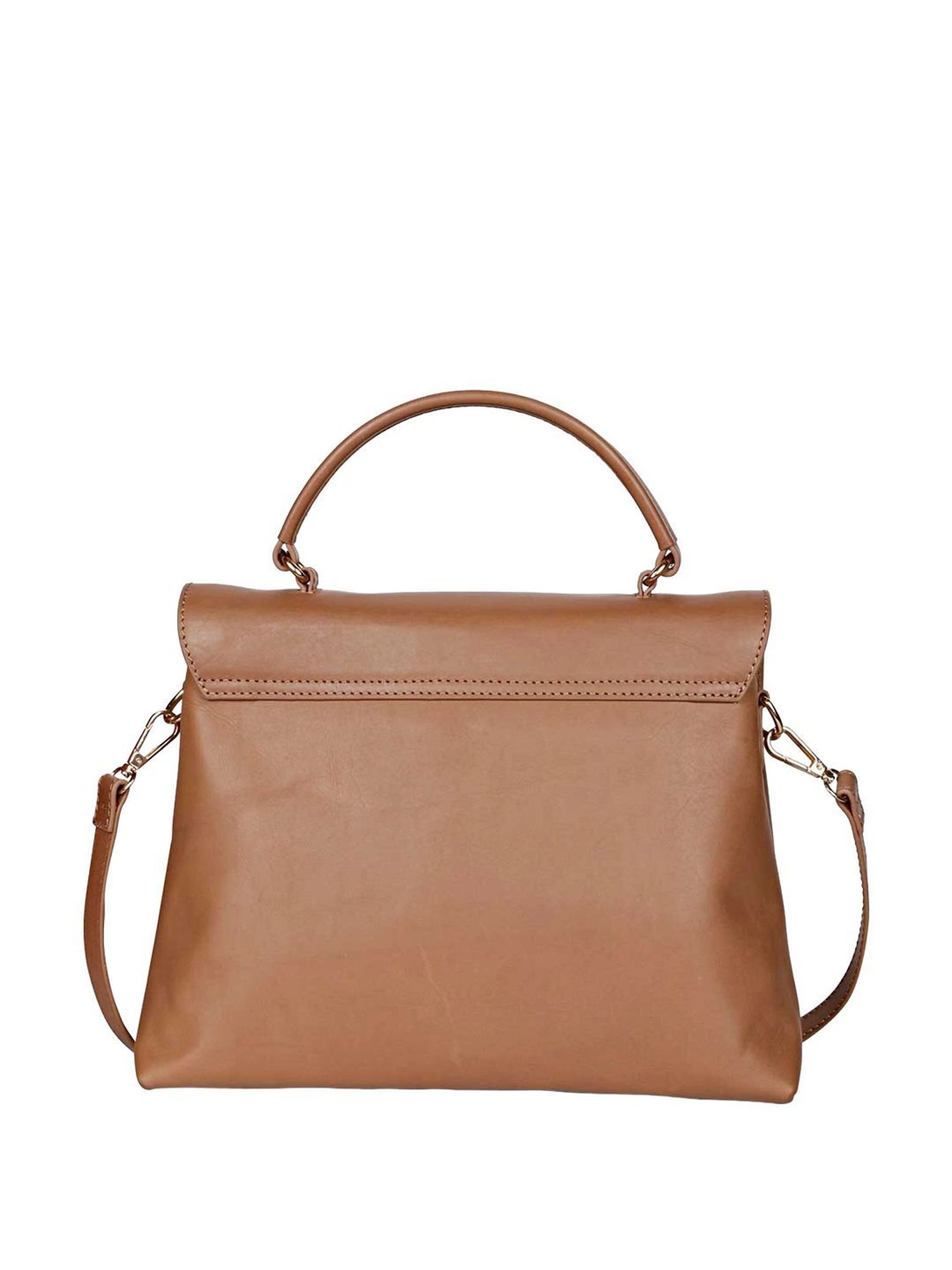 Saint G Tan Solid Medium Sling Handbag