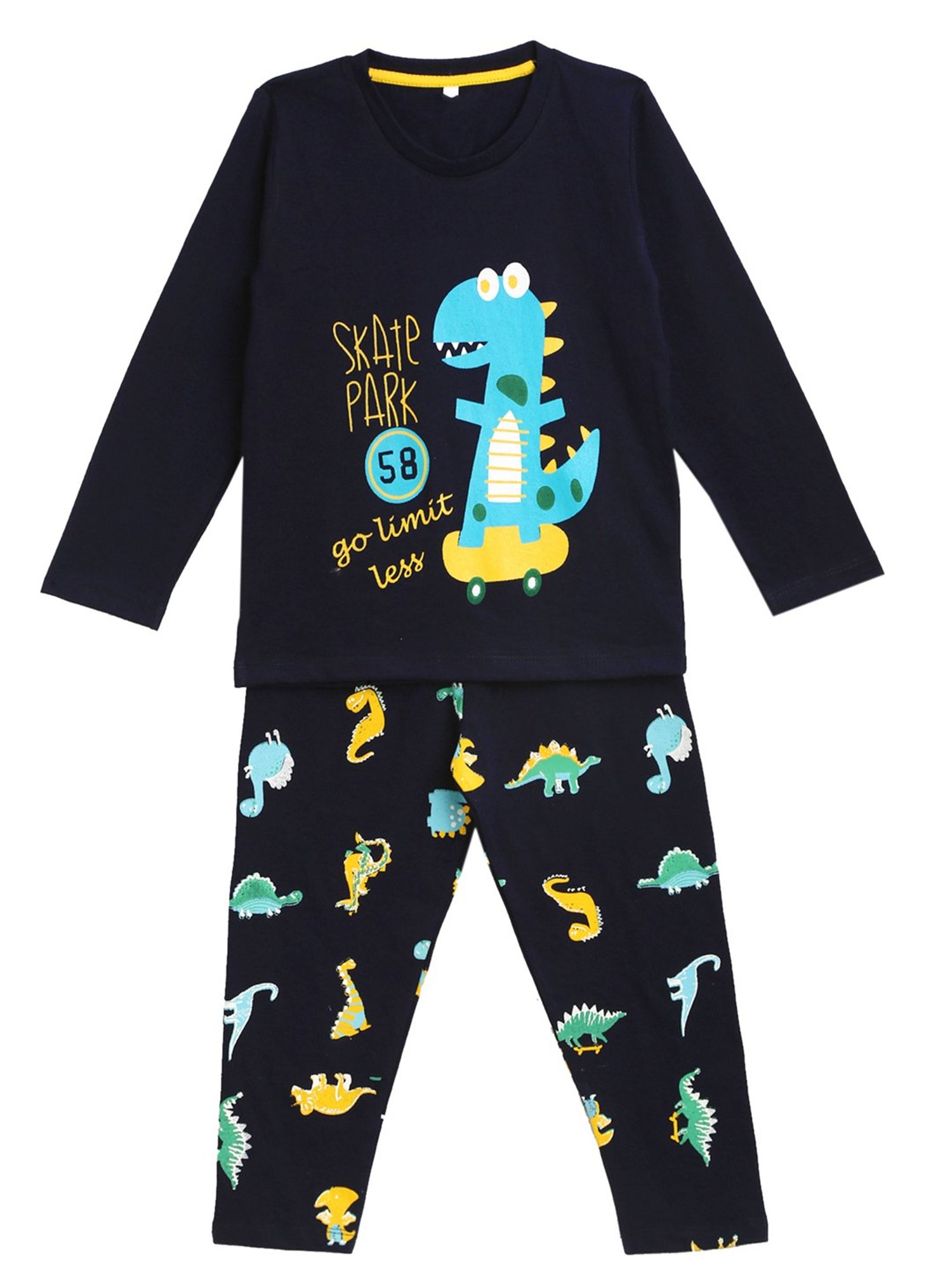 Kids Craft Navy Printed T-Shirt with Pyjamas