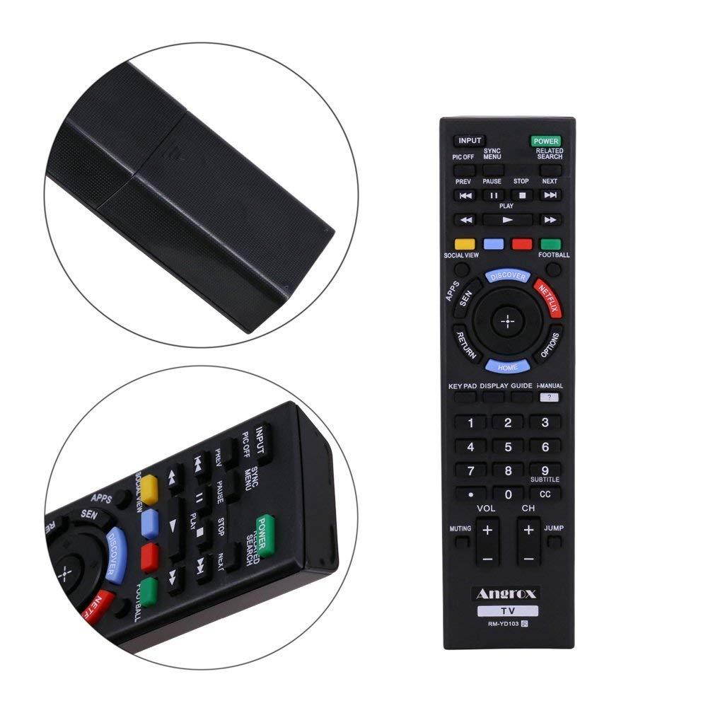 Angrox RM-YD103 RM-YD102 Universal TV Remote Control Replacement Bravia Sony TV Remote HDTV LCD LED 3D Smart Television