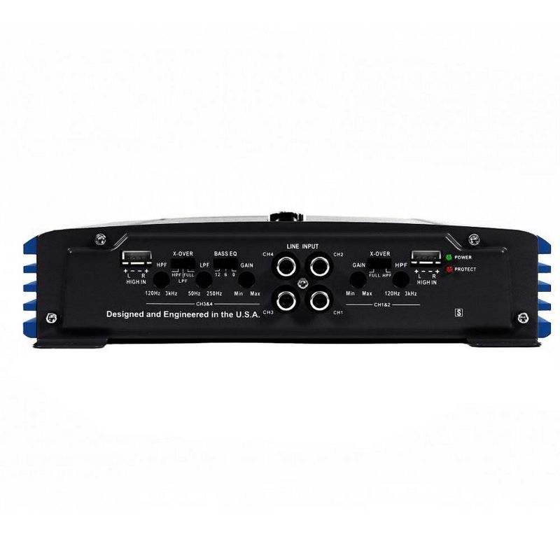 Crunch PowerDriveX 1000 Watt 4 Channel Exclusive Blue A/B Car Stereo Amplifier