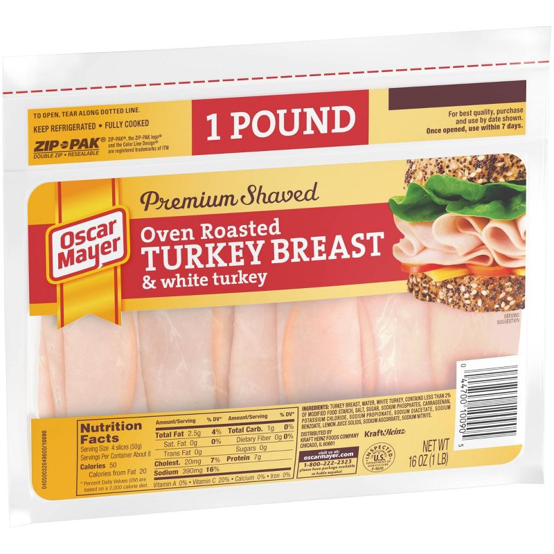Oscar Mayer Premium Shaved Oven Roasted Turkey Breast - 16oz