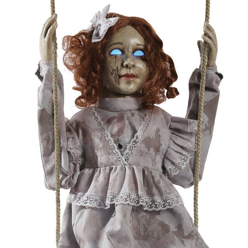 Swinging Doll Animated Halloween Decorative Holiday Scene Prop