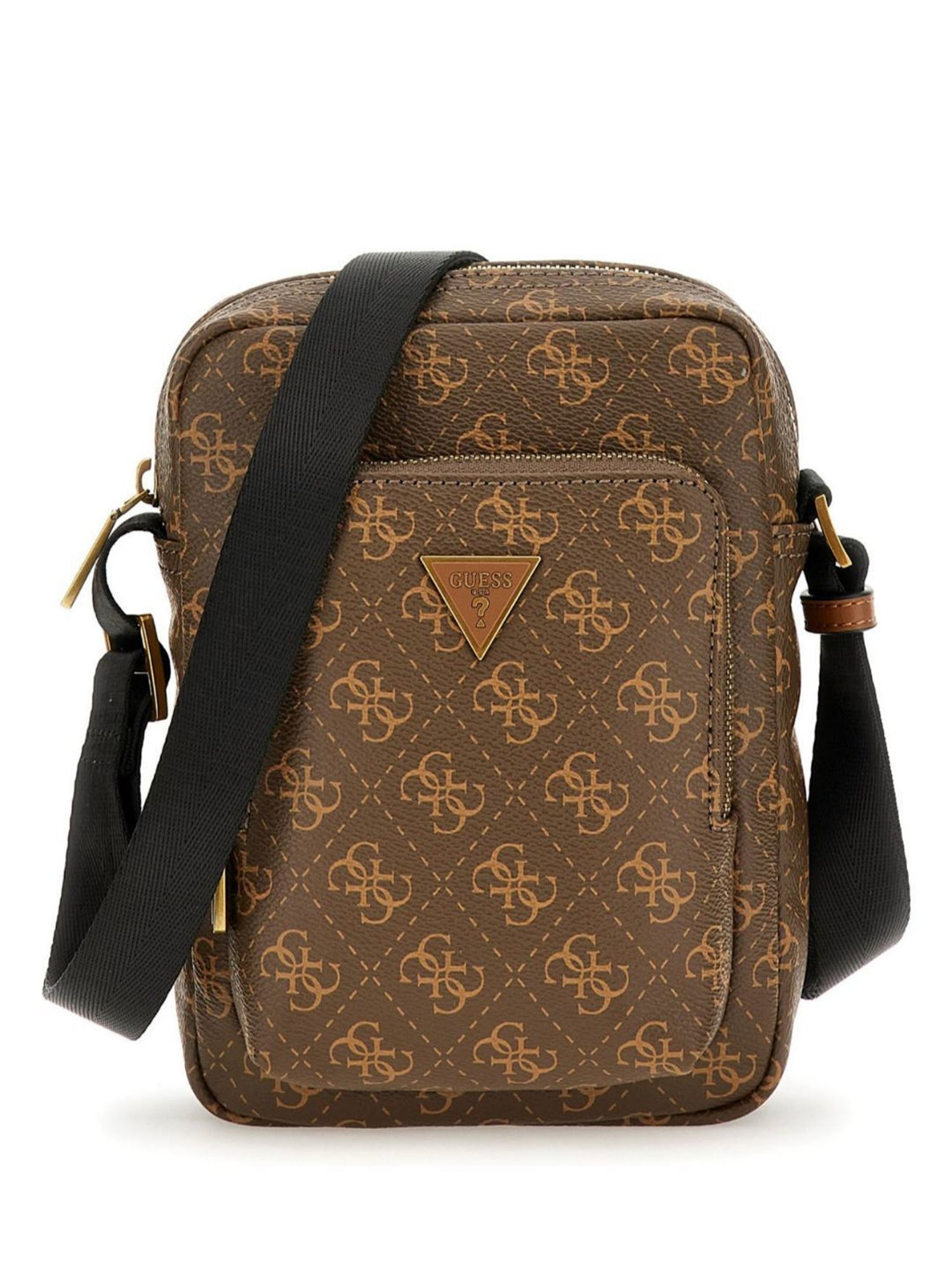 HiLEDER Brown Textured Small Leather 12 inch Cross Body Bag