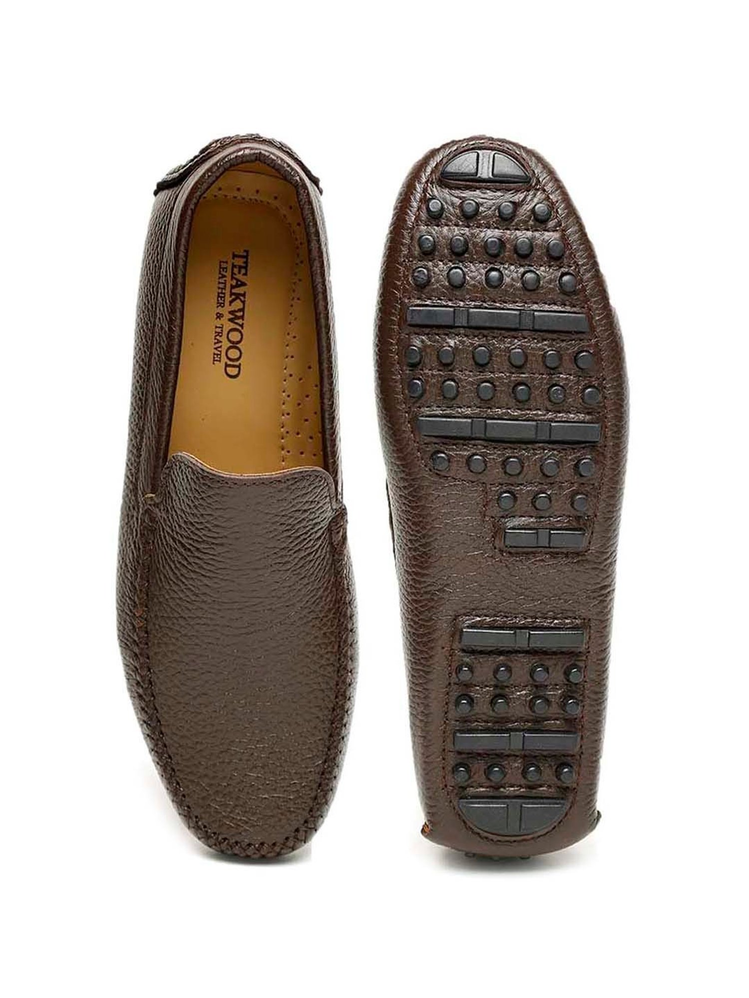 Teakwood Leathers Men's Brown Casual Loafers