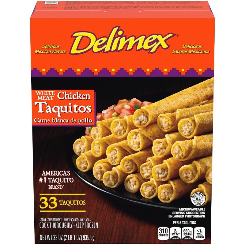 Delimex Chicken Frozen Taquitos - 33oz