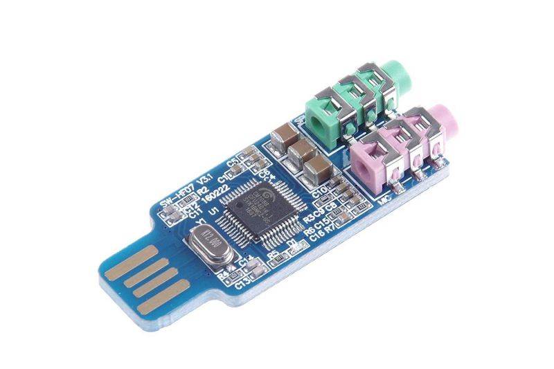 KNACRO Free Driver USB Sound Card CM108 USB Sound Card chip