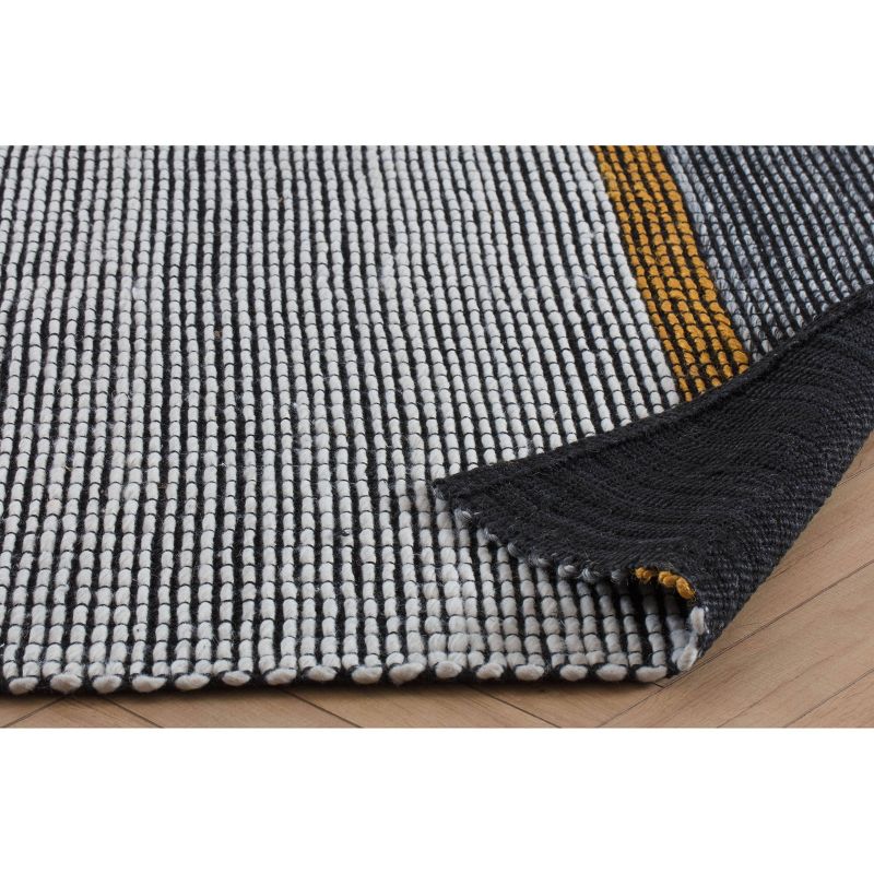 8'x10' Twilight Area Rug Black/Ivory/Mustard Yellow - Anji Mountain