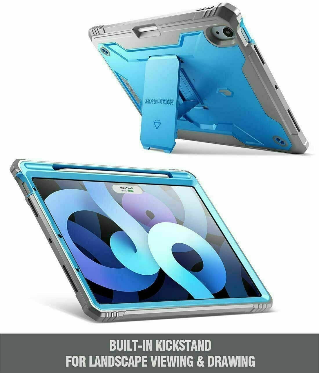 For iPad Air 4 2020 Tablet Case | Rugged Shockproof Dual Layer Cover Blue