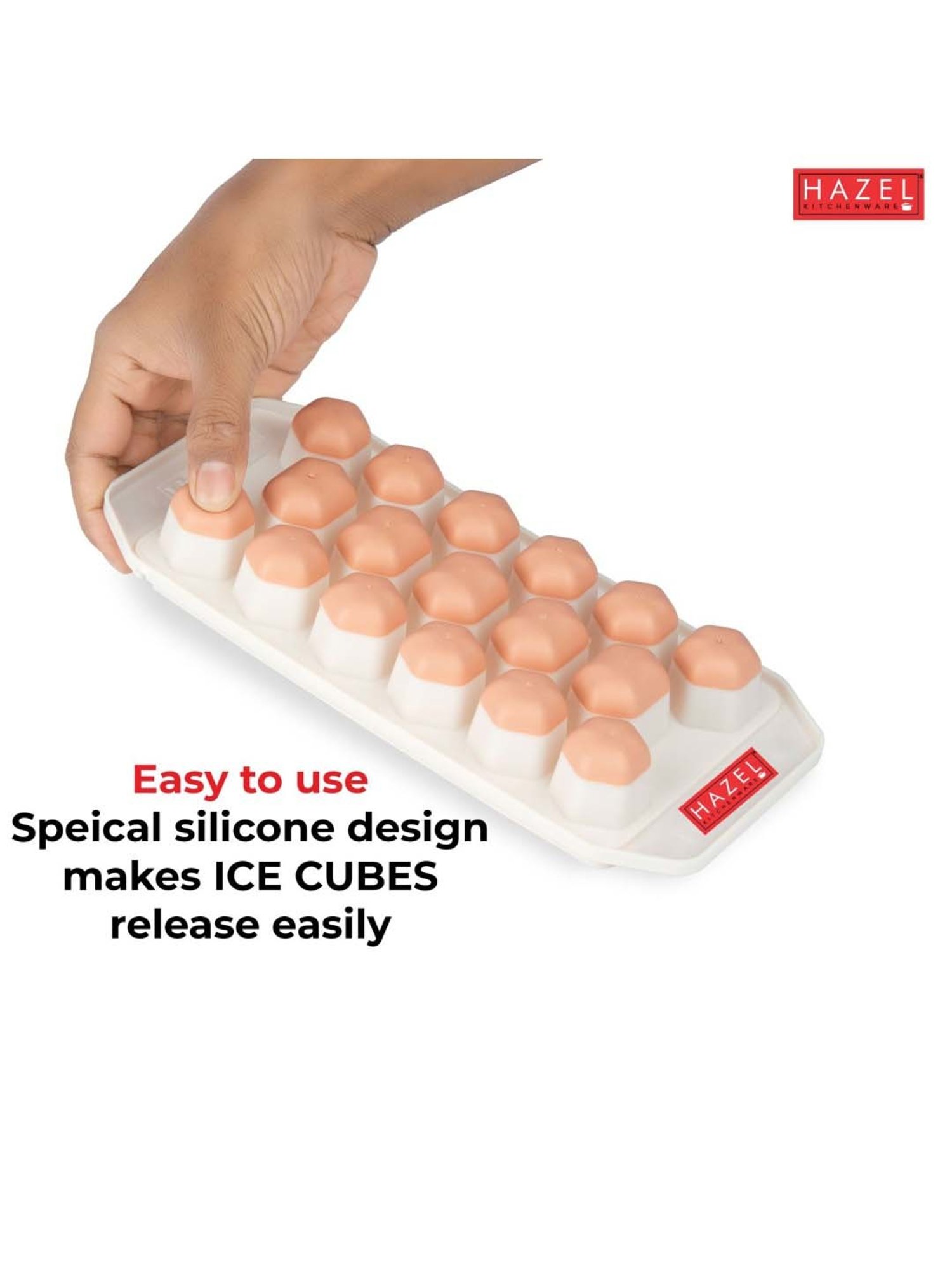 HAZEL Carrot Silicone Reusable Ice Cube Tray For Freezer