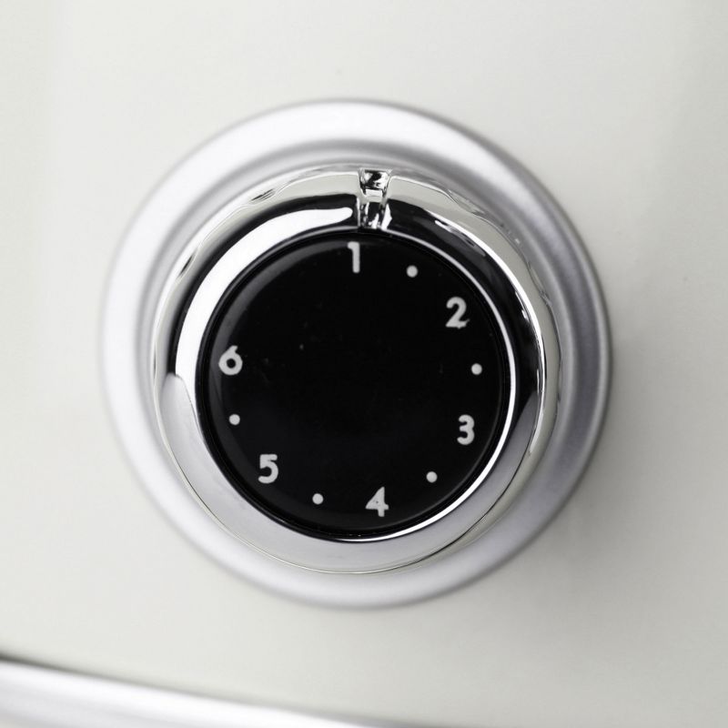 Haden 75013 Heritage 4 Slice Wide Slot Stainless Steel Body Countertop Retro Toaster with Defrost and Adjustable Browning Control, White