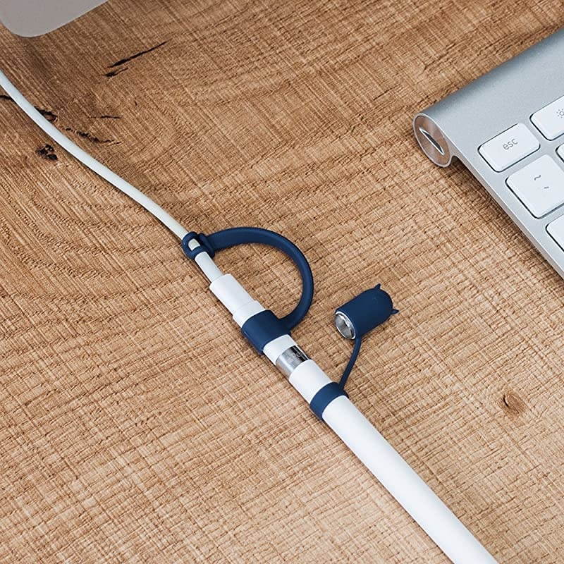 3Pack  for Apple Pencil CapApple Pencil Horn Cap HolderCable Adapter Tether for iPad Pro Pencil Midnight Blue