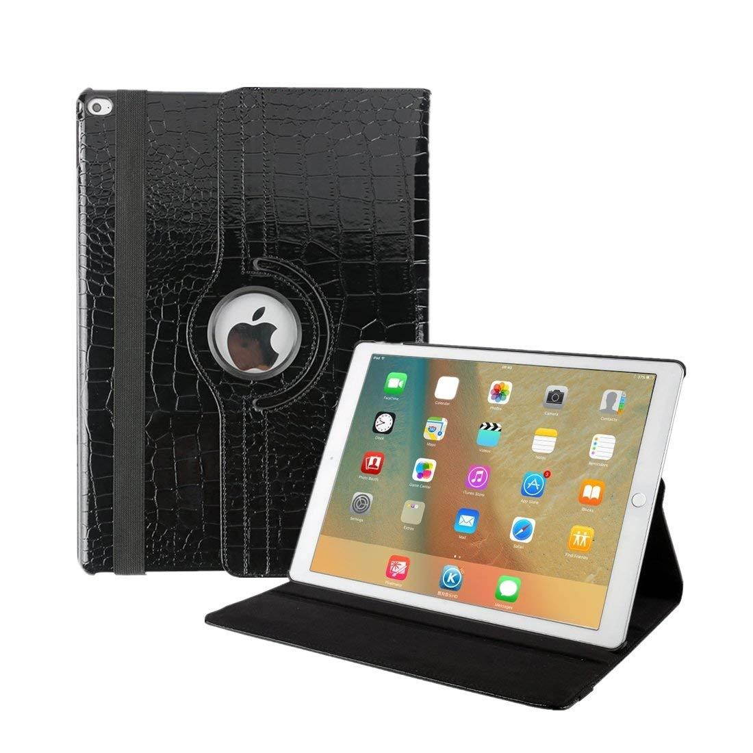 iPad Case 9.7 inch Air 2 Cover,Dream Wings 360 Degrees Rotating Folio Stand Slim Screen Protective Smart Case Cover for Apple iPad Air 2 9.7 inch Tablet(iPad Air 2, Black)